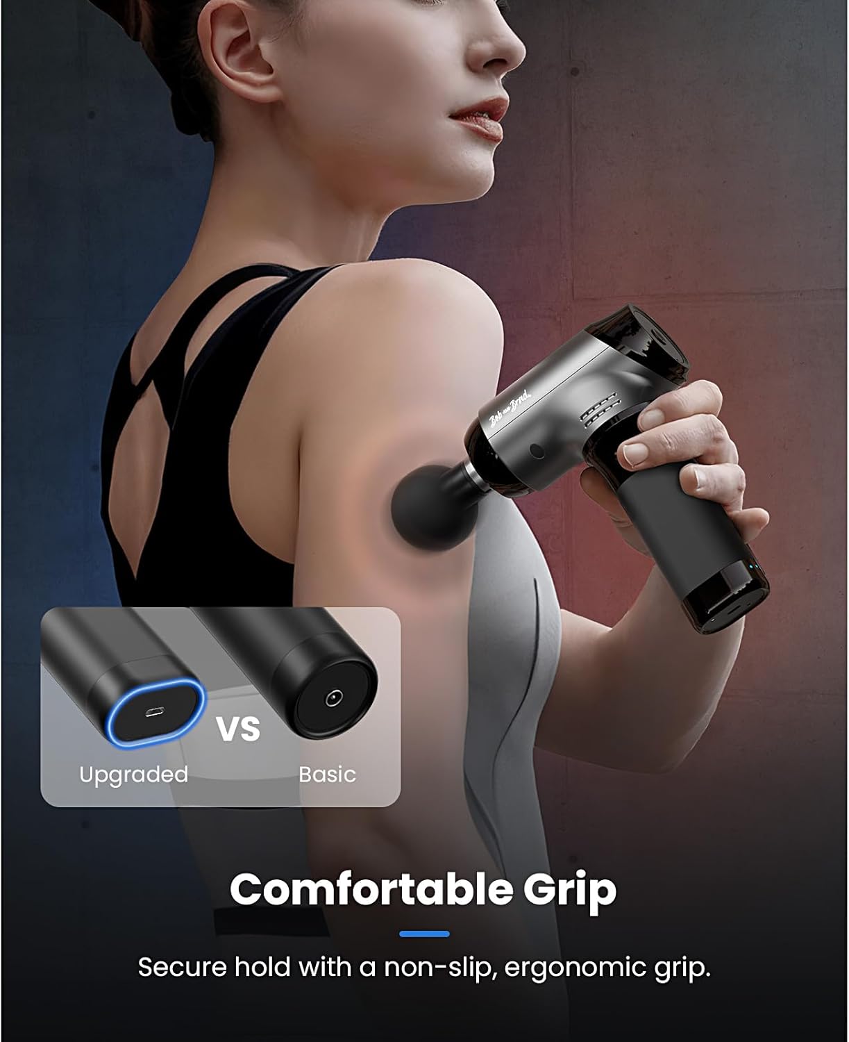 BOB AND BRAD T2 Pro Massage Gun with Heat and Cold, Deep Tissue Percussion Massager Gun for Pain Relief, Muscle Massager, Electric Back Massagers for Professional Athletes Home Gym Travel