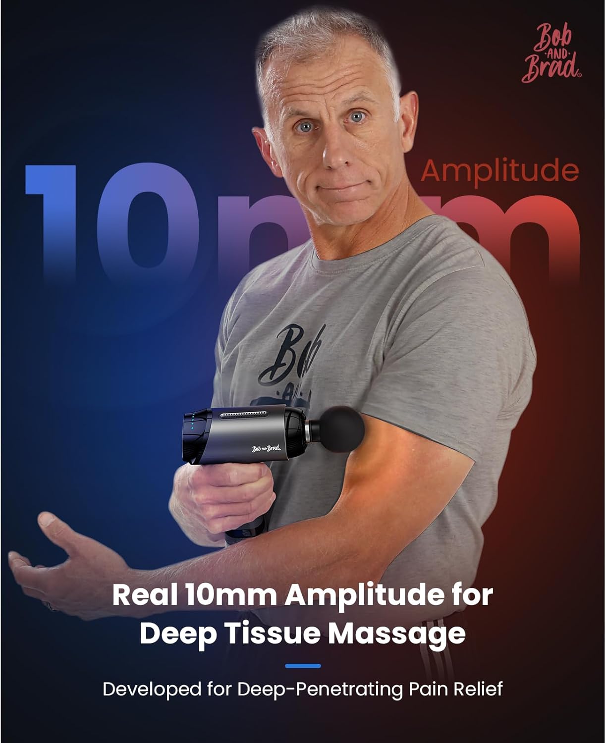 BOB AND BRAD T2 Pro Massage Gun with Heat and Cold, Deep Tissue Percussion Massager Gun for Pain Relief, Muscle Massager, Electric Back Massagers for Professional Athletes Home Gym Travel