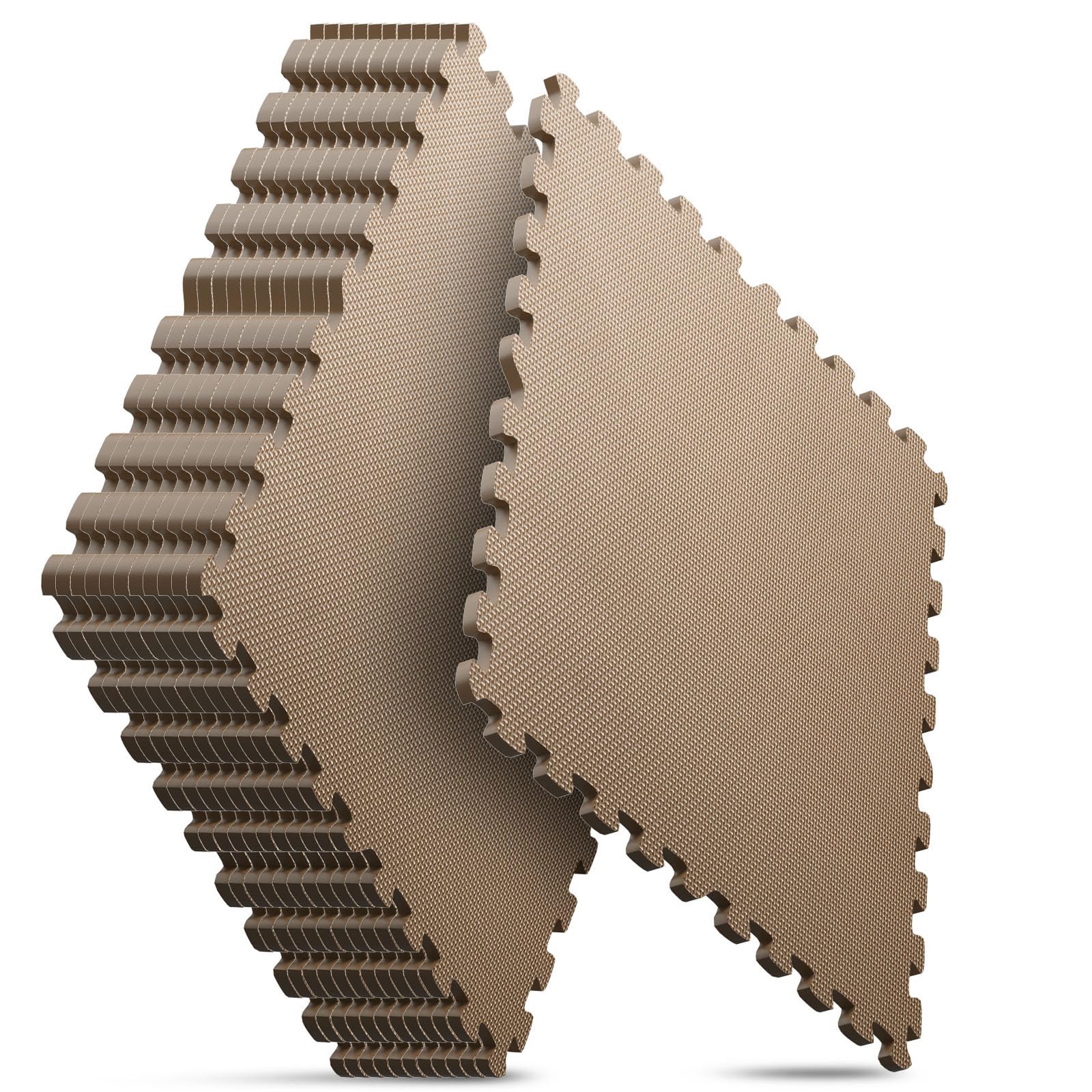 Home Gym Mat, Puzzle Exercise Mat, EVA Interlocking Foam Floor Tiles for Home Workout Equipment and Kids' Play Areas - Black, 24 in x 24 in x ½ in - 12 Tiles (Black, 12 Pack, 48 SQ FT)