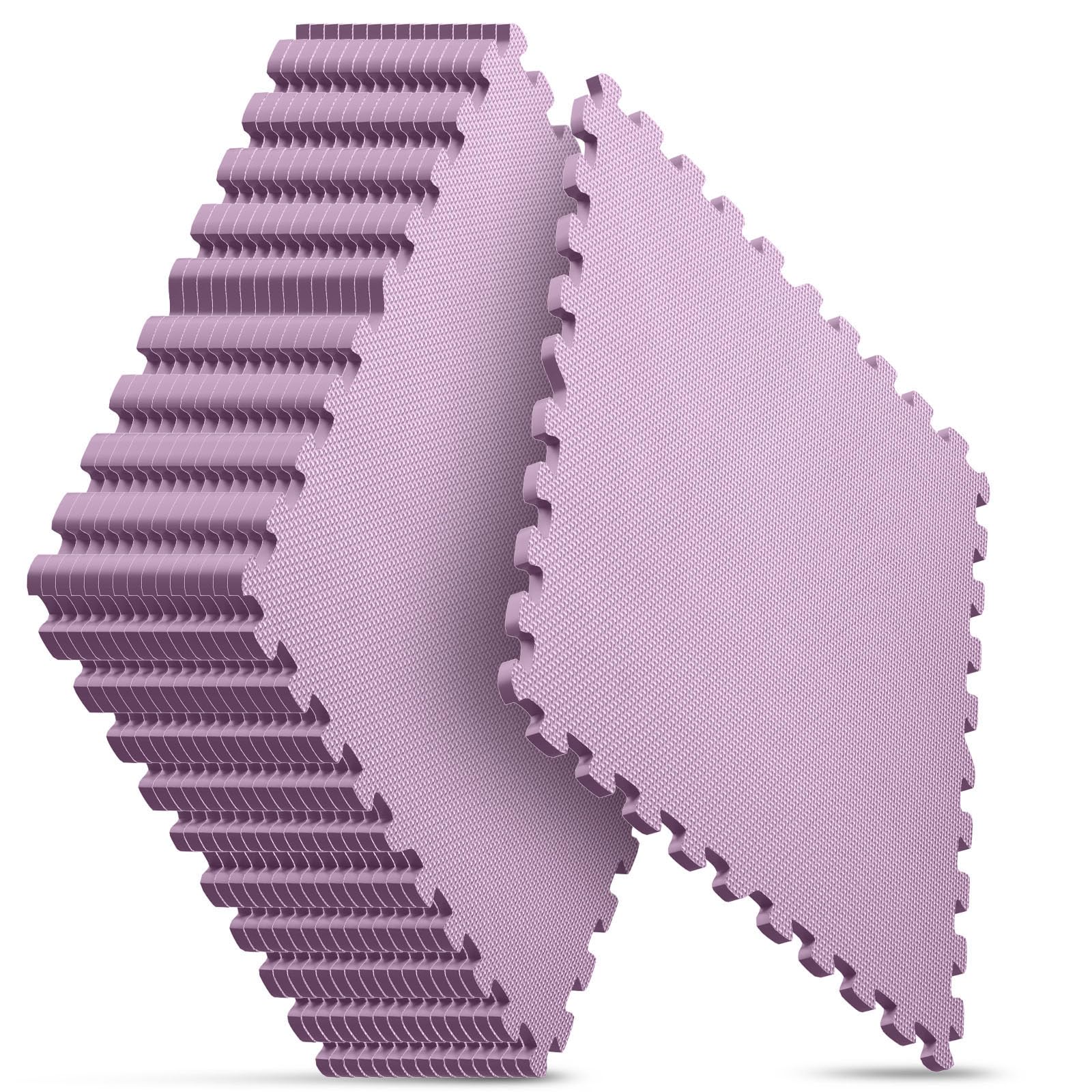 Home Gym Mat, Puzzle Exercise Mat, EVA Interlocking Foam Floor Tiles for Home Workout Equipment and Kids' Play Areas - Black, 24 in x 24 in x ½ in - 12 Tiles (Black, 12 Pack, 48 SQ FT)