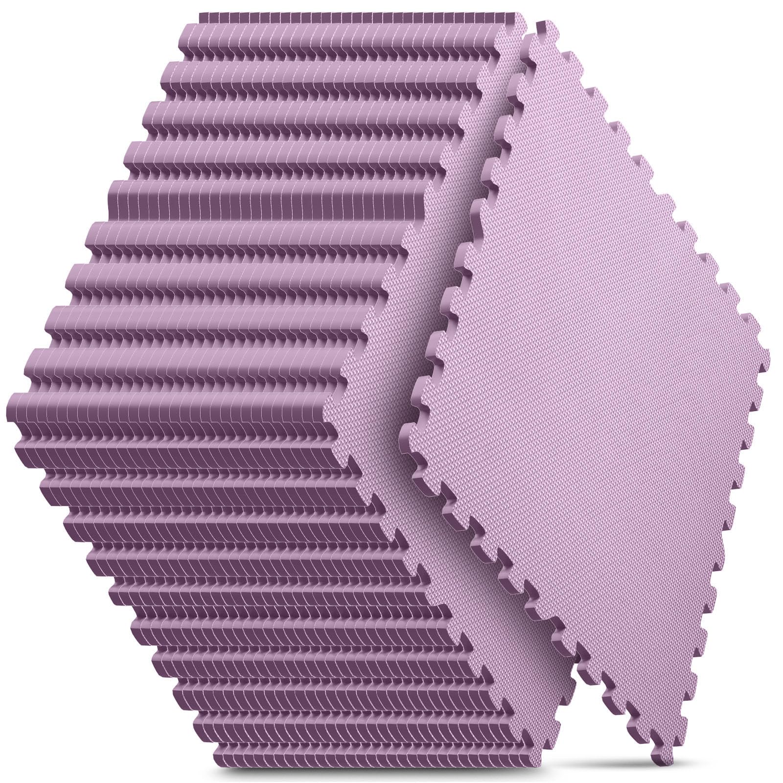 Home Gym Mat, Puzzle Exercise Mat, EVA Interlocking Foam Floor Tiles for Home Workout Equipment and Kids' Play Areas - Black, 24 in x 24 in x ½ in - 12 Tiles (Black, 12 Pack, 48 SQ FT)