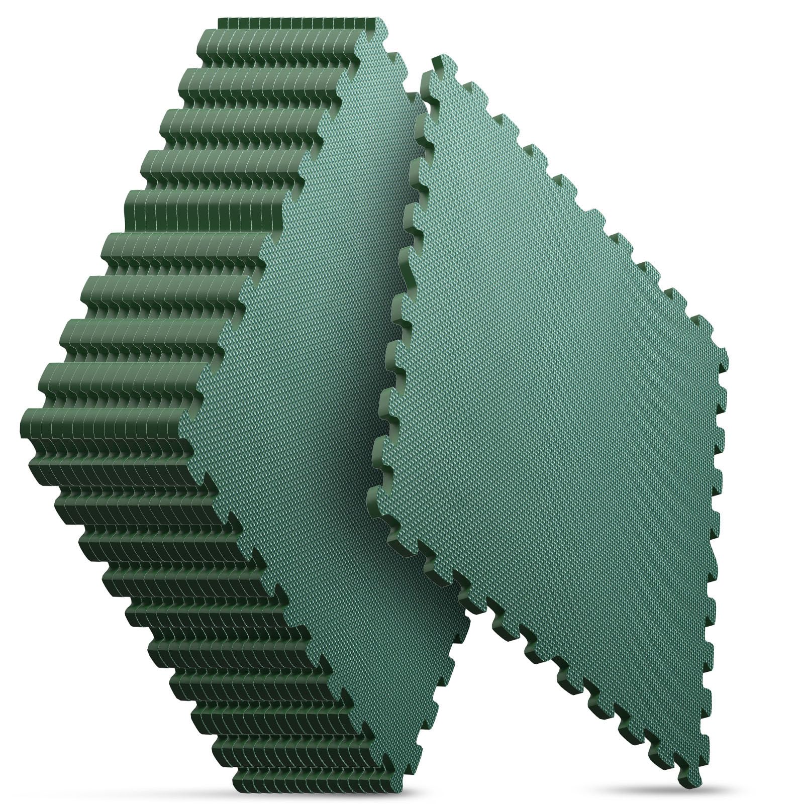 Home Gym Mat, Puzzle Exercise Mat, EVA Interlocking Foam Floor Tiles for Home Workout Equipment and Kids' Play Areas - Black, 24 in x 24 in x ½ in - 12 Tiles (Black, 12 Pack, 48 SQ FT)