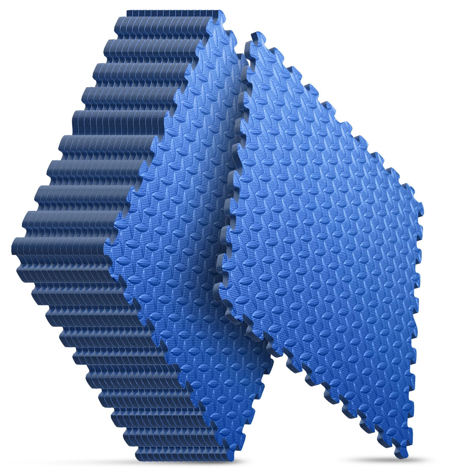 Home Gym Mat, Puzzle Exercise Mat, EVA Interlocking Foam Floor Tiles for Home Workout Equipment and Kids' Play Areas - Black, 24 in x 24 in x ½ in - 12 Tiles (Black, 12 Pack, 48 SQ FT)