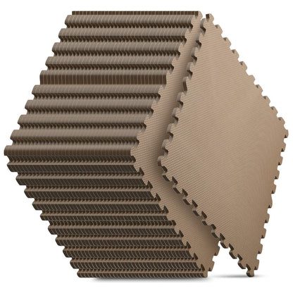 Home Gym Mat, Puzzle Exercise Mat, EVA Interlocking Foam Floor Tiles for Home Workout Equipment and Kids' Play Areas - Black, 24 in x 24 in x ½ in - 12 Tiles (Black, 12 Pack, 48 SQ FT)