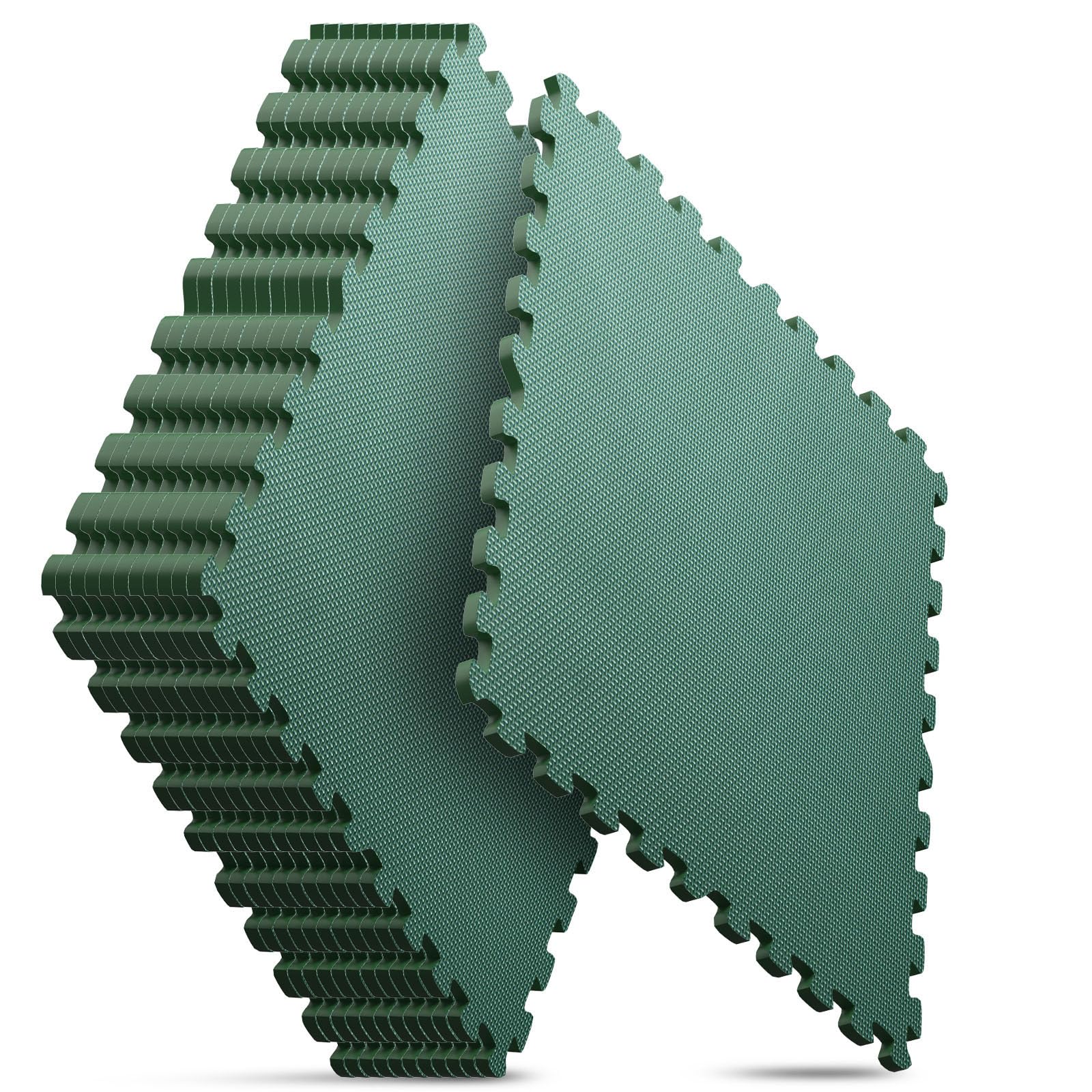 Home Gym Mat, Puzzle Exercise Mat, EVA Interlocking Foam Floor Tiles for Home Workout Equipment and Kids' Play Areas - Black, 24 in x 24 in x ½ in - 12 Tiles (Black, 12 Pack, 48 SQ FT)