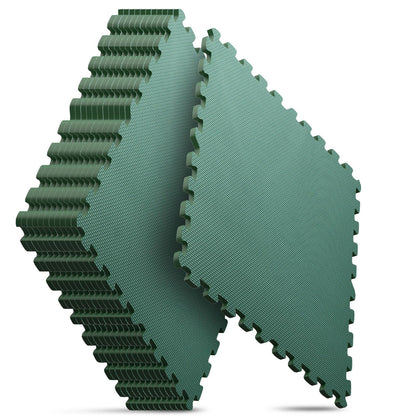 Home Gym Mat, Puzzle Exercise Mat, EVA Interlocking Foam Floor Tiles for Home Workout Equipment and Kids' Play Areas - Black, 24 in x 24 in x ½ in - 12 Tiles (Black, 12 Pack, 48 SQ FT)