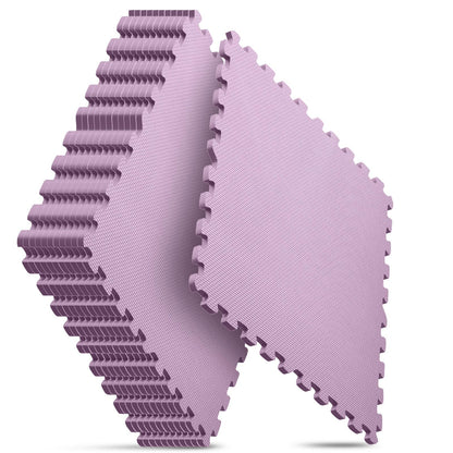 Home Gym Mat, Puzzle Exercise Mat, EVA Interlocking Foam Floor Tiles for Home Workout Equipment and Kids' Play Areas - Black, 24 in x 24 in x ½ in - 12 Tiles (Black, 12 Pack, 48 SQ FT)